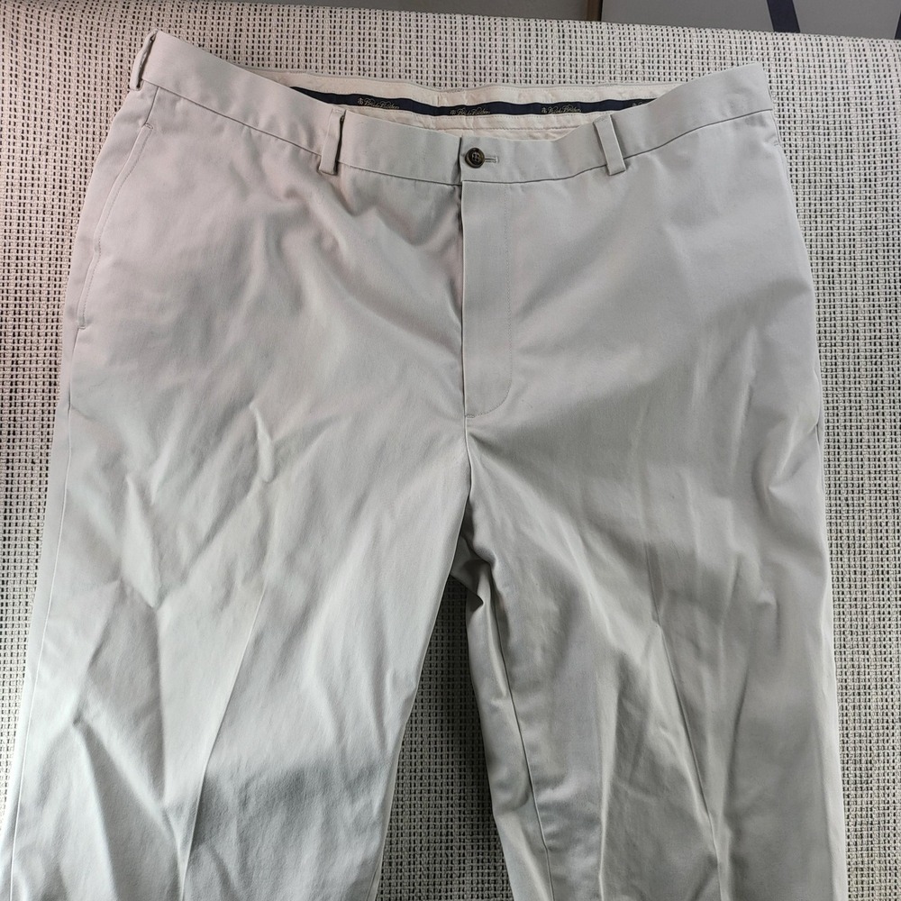Brooks Brothers Pants Mens 42x30 Beige Clark Advantage Chino Flat Front Casual‎